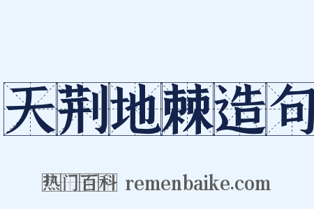 天荆地棘造句是什么意思的图片